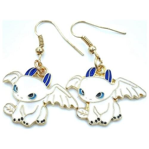 New Dripping Alloy Cartoon Demon Cute Pendant Earrings Jewelry Pendant Lady Earring Cartoon Demon Pendant