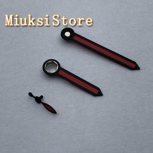 Parnis red black watch hands fit ETA 6497 6498 Seagull ST36 series hand-winding movement