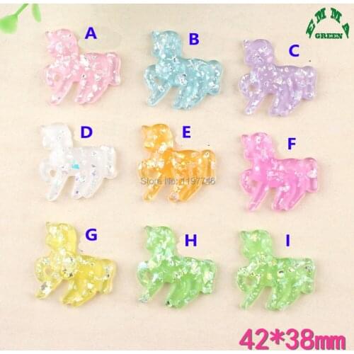 Unicorn Slime Charms for kids Jelly Charms Resin Charms for slime 10pcs DIY scrapbooking Charms for phone cases cartoon Charms
