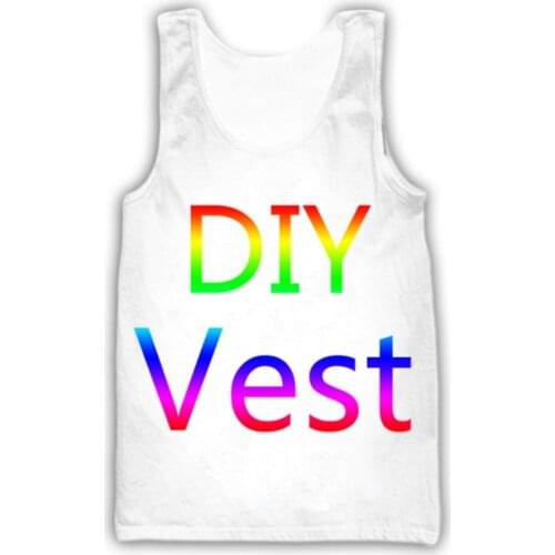 TESSFFEL DIY Custom Full printing customize Unisex Casual Tracksuit Harajuku 3DfullPrint vest Mens Womens