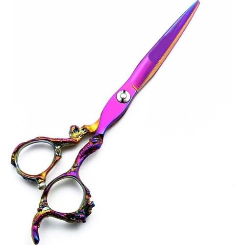 Professional Classic rainbow JP440C 6.5 inch High-grade dragon handle cutting Scissors for Pet Dog Animal Grooming
