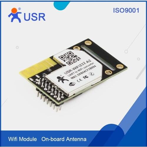 Q090 USR-WIFI232-A2 Pin Type Industrial Embedde Serial TTL UART to WiFi 802.11b/g/n Wireless Converter Module DHCP/DNS Function