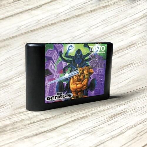 Rastan Saga II - USA Label Flashkit MD Electroless Gold PCB Card for Sega Genesis Megadrive Video Game Console