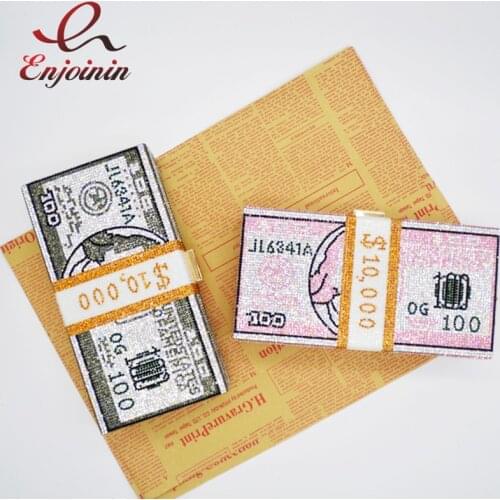 Luxury Diamond Dollars Design Women Fashion Purses and Handbags Money Box Clutch Evening Bags Party Shoulder Chain Bag Tote Bag