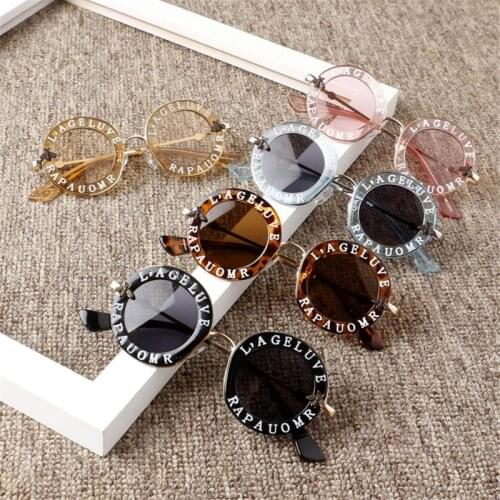 Baby Girls Boys Fashion Sunglasses Letter Solid Hot Sun Glasses 7 Colors Children Kids Accessories