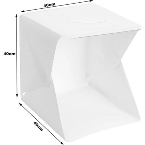 40cm Led Light Mini Photo Studio Box Photography LED Light Room Tent Tabletop Shooting Soft Box Accessories Backdrops Lightbox
