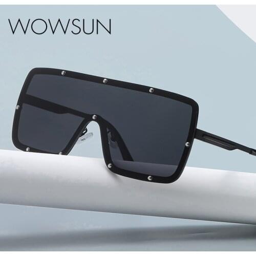 WOWSUN Luxury Big Square Sunglasses Women Brand Designer Retro Sun Glasses for Female Oversized Shades Oculos UV400 A151