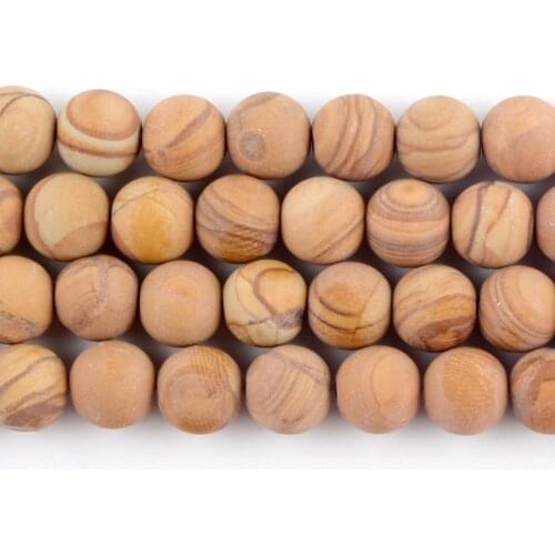 Natural Dull Polish Wooden Jaspers Stone Beads Round Loose Spacer Beads For Jewelry Making 4/6/8/10/12mm DIY Bracelet Handmad