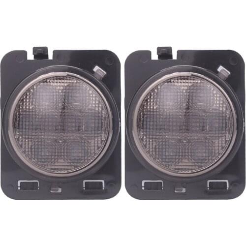 Smoke Lens Yellow LED Turn Signal Wheel Fender Flare Side Marker Light Assembly For Jeep Wrangler JK Unlimited 2007-2017 JKU