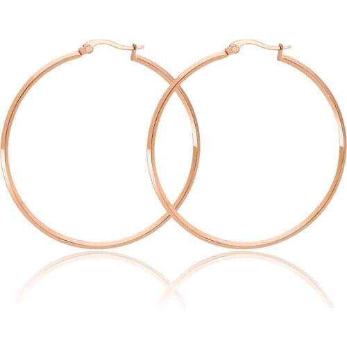 AsJerlya Gold Silver Color Round Hoop Earrings For Women Big Circle Loop Earring Triangle Geometric Earings Metal Jewellery