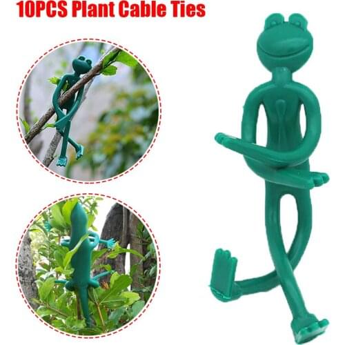 10PCS Reusable Adjustable Hanging Gardening Vine Fixed Bracket Lizard Frog Shaped Green Plant Support Clip Tomatos Fixed Stand