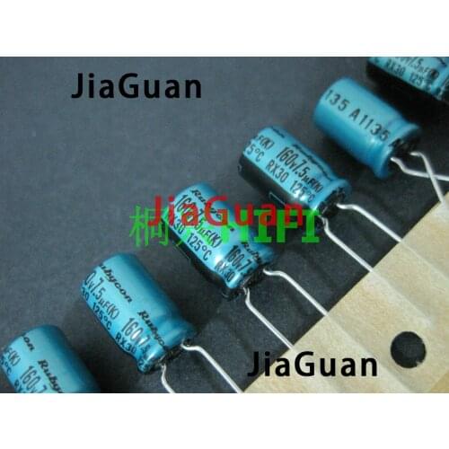 20PCS NEW RUBYCON RX30 160V7.5UF 8X11.5MM Electrolytic Capacitor rx30 7.5uF/160V 125 degrees 7.5UF 160V