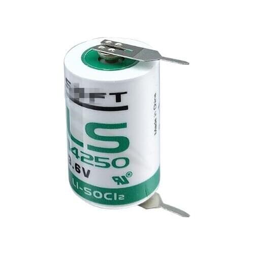 50pcs/lot New Original SAFT LS 14250 LS14250 1/2 AA 1/2AA 3.6V 1250mAh PLC Lithium Battery With Pins Free Shipping