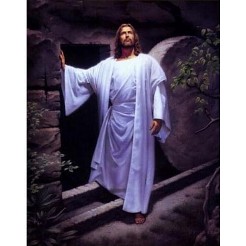 5D Diy Round Diamond Embroidery Jesus At The Door Diamond Painting Full Square Drill Cross Stitch Diamond Patchwork Crafts