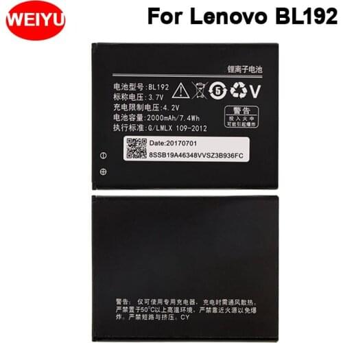 For Lenovo A328 A328T A526 A750 A529 A560 A680 A590 A300 A388T A505E Battery Batterie Bateria Accumulator BL192 2000mAh