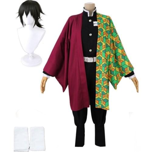 Adult Kids Anime Demon Slayer: Kimetsu no Yaiba Cosplay Tomioka Giyuu Cosplay Men Kimetsu no Yaiba Costume Tomioka