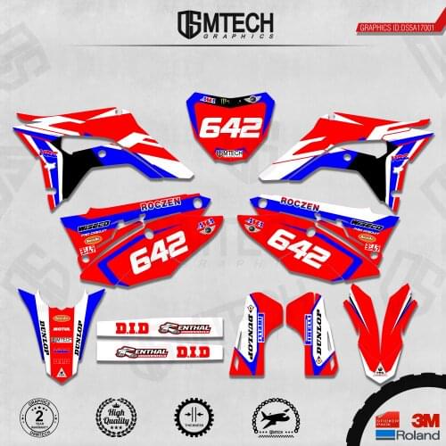 DSMTECH Customized Team Graphics Backgrounds Decals 3M Custom Stickers For 2018-2020 CRF250R 2017 2018 2019-2020 CRF450R 001