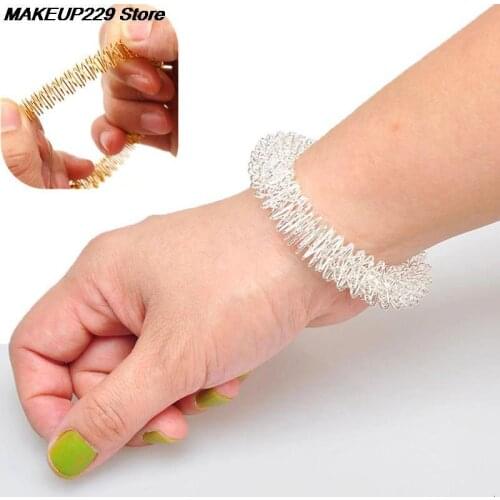 HOT! Men And Women Wrist Hand Acupuncture Bracelet Metal Massage Ring Health Care Tool Wrists Relaxation Massager Supplies