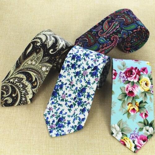 GUSLESON Fashion Design Brand New 8 cm Necktie Cotton Ties For Men Wedding Paisley Corbatas Party Floral Gravatas Neck Tie