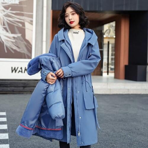 ISENMAL Winter Women Jacket Plus Size 4XL Winter Warm Padded Outwear Women Long Womens Winter Coats With Hooded Jackets Woman