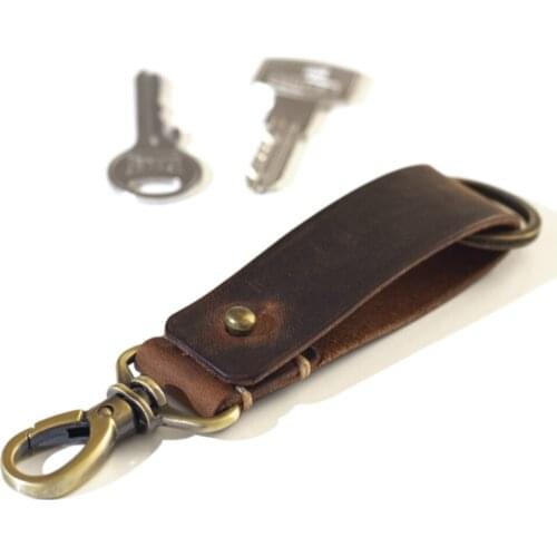 Leather Keychain Camel Color Keychain Fashion Design Products Home Car Office Keychains Leather Sturdy Keychains Gift Products