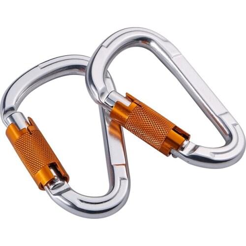 Small Carabiner Climbing Hiking Outdoor Sports Accessories Aluminium Hook Camping Equipment Professional Safety Buckle X843B