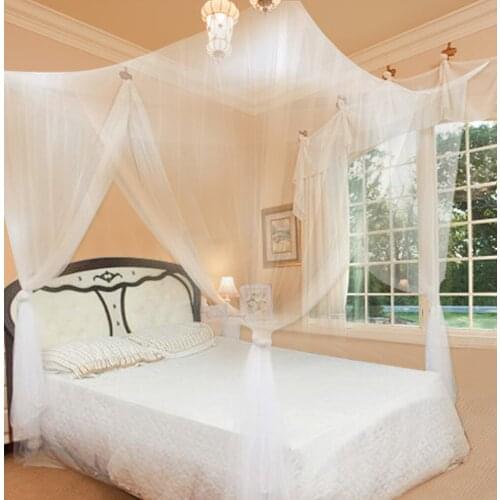 Zerodis Mosquito Net Black White For Double Four Corner Bed Post Bed Canopy Mosquito Net Full Queen King Size Bedding