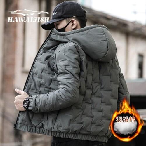 Mens winter jacket winter coat men 2021 new down jacket Korean fashion hooded jacket wild casual padded parka jacket