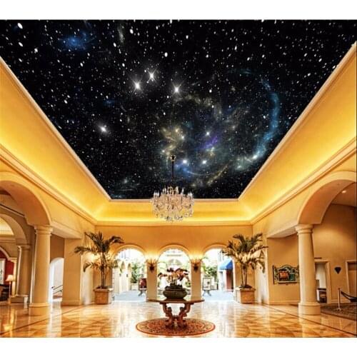 Custom Any Size 3D Wall Mural Wallpaper blue Ceiling Murals Living Room Sofa Bedroom star ceilings