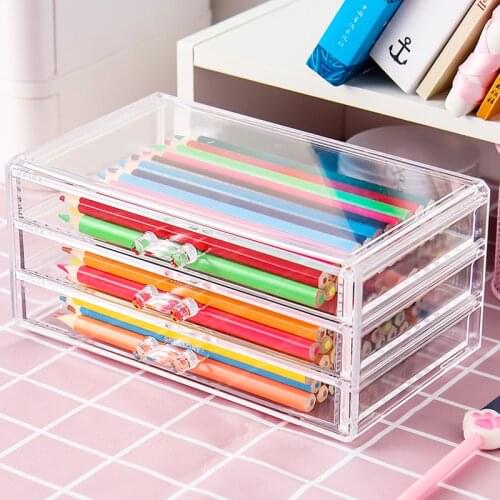 Desk Storage Box Creative Multifunctional Multi-layer Drawer Student Stationery Pen Holder