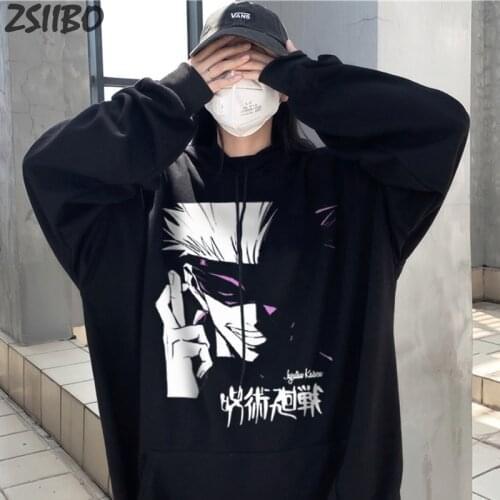 New Anime Jujutsu Kaisen Females Hoodie Harajuku Unisex Fashion Casual Hoody Woemen Sweatshirts Gojo Satoru Printed Streetwear
