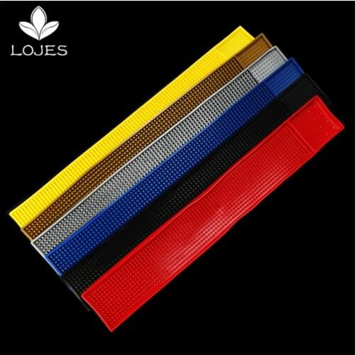 23inch Rectangle Rubber Beer Bar Service Spill Mat for table black waterproof pvc mat kitchen glass coaster placemat