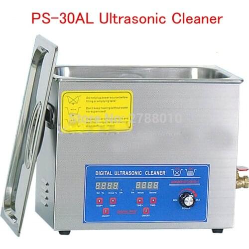 Adjustable PS-30AL Ultrasonic Cleaner with Basket jewelry Cleaning Machine 70-80W 40KHz 6.5L Household glasses razor cleaner