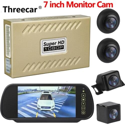 Car Parking Assistance Panoramic View All Round Rearview Camera System 360 degree with 7 Inch Color TFT LCD Car Mirror Monitor