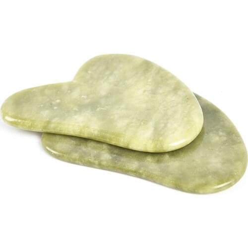 Natural Jade Stone/Rose Quartz Jade Guasha Board Natural Stone Scraper Tools For Face Body Pressure Therapy Massager Relax Tool
