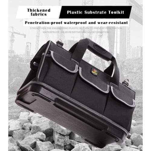 Oxford Cloth Waterproof Tool Bag Large Capacity Shoulder Handbag Electrician Toolkit Repair Tool Pliers Screwdrivers Storage Bag