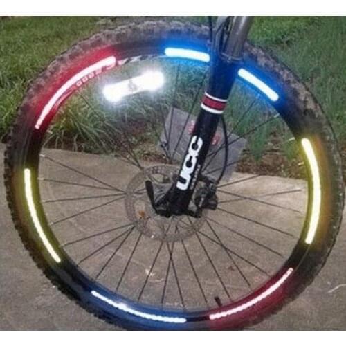 Party Favors Good quality motorcycle bike car bicycle hot wheels reflective stickers wheel rims reflective stickers MOQ 100pcs