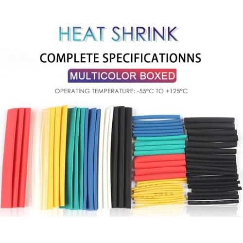 Mix Boxed Heat Shrink Tubing Multicolor Boxed Polyolefin Thermoresistant Cable Sleeving Assortment Wrap Wire Kit Tubing