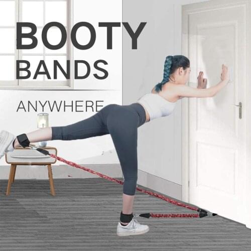 Booty Training Resistance Band Glute Cord Cable Machine for Leg Hip Power Strengthen Kickback Gym Home Workout Fitness Equipment