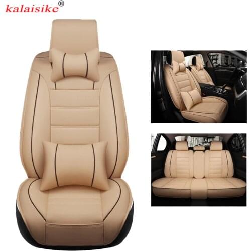 Kalaisike universal leather car seat covers for Chevrolet all models lacetti sonic spark equinox Cruze Epica aveo Malibu captiva