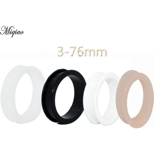 Miqiao3-76mm Soft Silicone Ear Plugs and Tunnels Big Size Ear Tunnel Ear Stretcher Expander for Men Women Jewelry Piercing