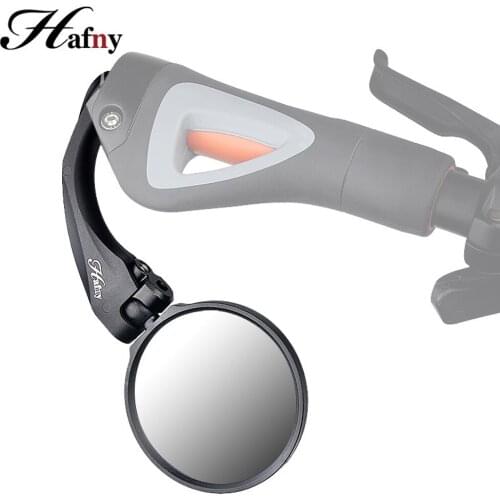 Hafny Flexible Bike Mirrors Clear Rear View Bicycle Mirror Handlebar End Back Eye Safety Mirror For Bicycle MTB Road Bike Mirror