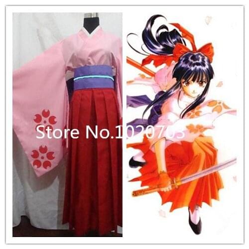 Sakura Wars Sakura Taisen Sakura Shinguji Kimono Cosplay Costume