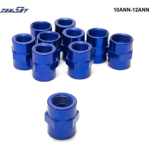 10PCS/LOT Fitting Flare Reducer Female -12 AN to Female -10 Blue Flare Reducer Fitting Adapter 10ANN-12ANN