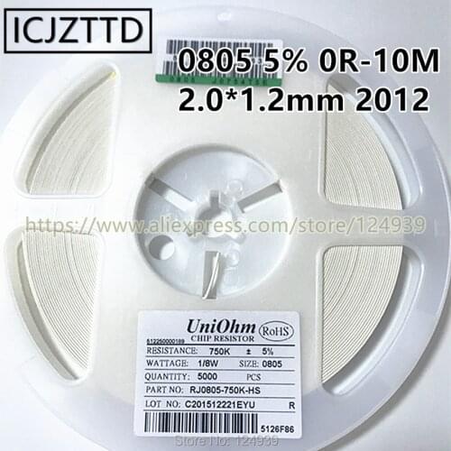 100pcs 1/8W RJ 0805 5% 2012 2.0*1.2 RES 3R 3R0 3.3R 3R3 3.6R 3R6 3.9R 3R9 4.3R 4R3 4.7R 4R7 5.1R 5R1 5.6R 5R6 6.2R 6R2 6.8R 6R8