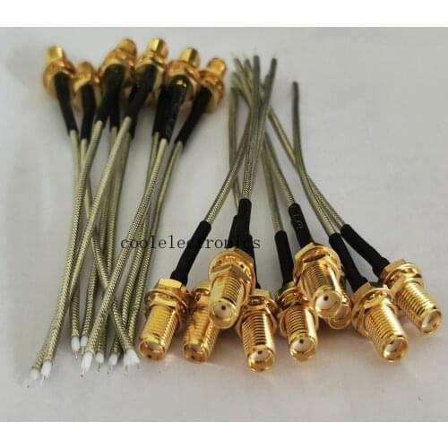 20pcs SMA Jack Female Nut Single-end Connector pigtail RG405 cable 10cm