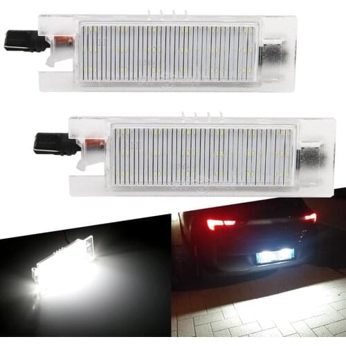 2x18 SMD Error free LED License Number Plate Light lamps for Alfa-Romeo 156 159 spider 939 MITO GT Opel Zafira B Astra H