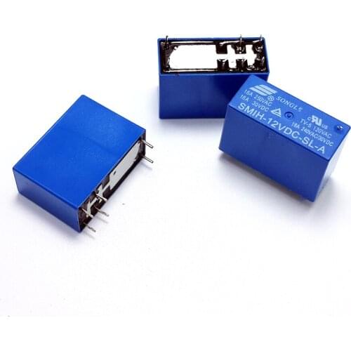 6 Pin 12V 16A DC sealed relay 6 feet Songle brand relay one group of normal open contacts 5 pieces per lot