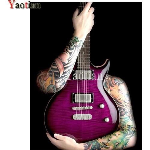 Tattoo woman guitar diamond painting full square/round cross stitch diamond mosaic diy photo custom embroidery picture art