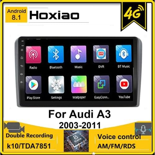 64G 4G Android Car Stereo Radio Player For Audi A3 8P S3 2003-2012 RS3 Sportback 2011 GPS Navigation Multimedia player WIFI RDS